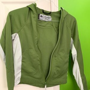 Green Columbia light jacket/ hoodie